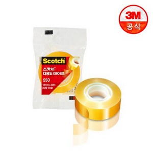 스카치 다용도 테이프 550 리필 18mm x 20m, 3개