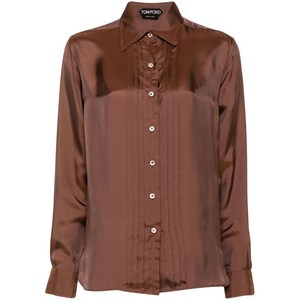 톰포드 플리세 디테일 트윌 위브 셔츠