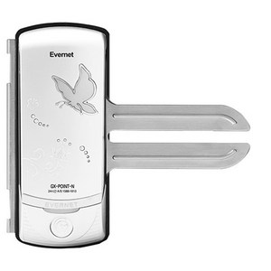 에버넷 커버형 유리문 전용 보조키 손잡이 없음 도어락