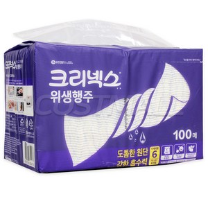 크리넥스 위생행주 100매 빨아쓰는 키친타올 손걸레, 100개입, 1개