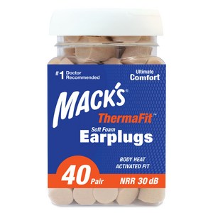 Macks 떨마핏 소프트 폼 이어플러그 40쌍, 1개