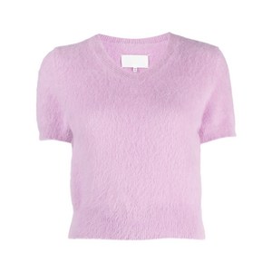 메종 마르지엘라 반소매 니트 탑, 바이올렛/보라계열, Standard M(KR 66)