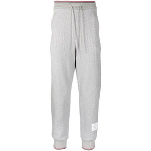 톰 브라운 헤링본 패턴 로고 패치 트랙팬츠