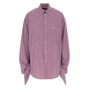 발렌시아가 로고 자수 포플린 셔츠, 레드계열, France 36(KR 55)