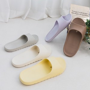 1+1국산 안전인증 퓨어 발등낮은 욕실화 EVA 욕실 슬리퍼, 크림.브라운, 2개