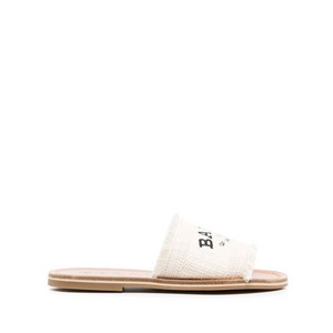 발리 로고 자수 슬라이더 샌들