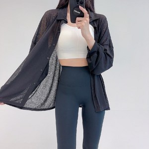 로라벨 슬릿 박시 박스 루즈핏 셔츠 남방 여름 블라우스 거즈 시스루 비치 썸머 롱 오버핏
