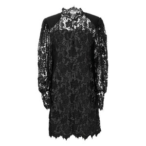 끌로에 플로럴 레이스 하이 넥 드레스, 블랙계열, France 38(KR 66)