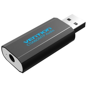 벤션 USB 사운드카드 어댑터 스테레오 외장형 블랙
