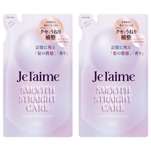 KOSE 주렘 스무스 스트레이트 케어 레이어드 헤어 트리트먼트 리필형, 340ml, 2개
