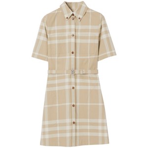 버버리 시그니처 체크 프린트 셔츠 드레스