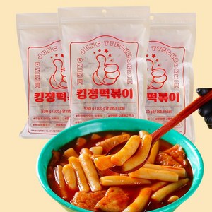 을지로 맛집 킹정떡볶이 보통맛 3팩 세트, 3개