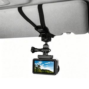 FLYMILE DJI 포켓3/액션6/5Pro/오스모360/인스타360 X5 차량 선바이저 거치대 1/4나스&투클로우 퀵릴리스 3종세트 고정밴드+버클 포함 액션카메라 액세서리