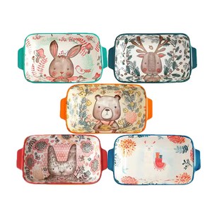 양손손잡이접시볼 손잡이, 22.5x12.5x..., 혼합색상, 5개