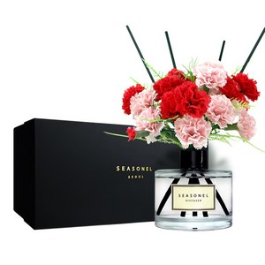 시즈넬 디퓨저 블랙라벨 선물세트 200ml 스프레이 카네이션 믹스, 프렌치라벤더향(스틱5개)