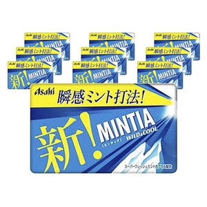 일본과자 일본사탕 일본간식 일본캔디 구강청정 입냄새제거 ASAHI 아사히그룹 新MINTIA 신 민티아 와일드&쿨 X 10개세트, 10개