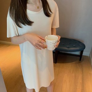 포그디 아이스 반팔 여름 원피스 홈웨어 잠옷 쿨원피스