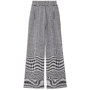 버버리 워프 하운즈투스 자카드 버진 울 팬츠, 블랙계열+화이트계열, Mid standard XL(KR 88)