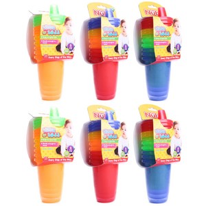 누비 워시 오어 토스 빨대컵 300ml, 랜덤 발송, 300ml, 12개