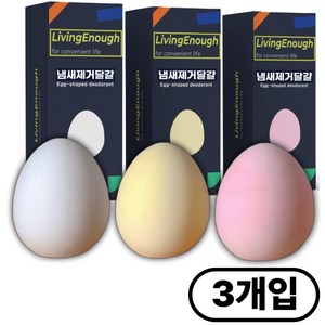 리빙이너프 냉장고 냄새제거달걀 반영구 규조토, 3개, 75g