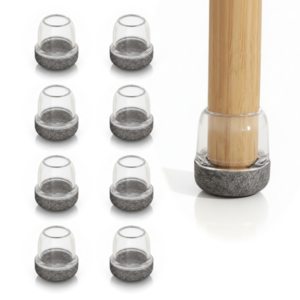 헤인느 층간 소음 미끄럼 방지 식탁 의자 발커버 세트, 원형S, 그레이, 8개