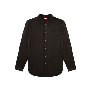 디젤 S-심플리-Ajfu 로고 디테일 셔츠, 블랙계열, Italy 46(KR 95-100)