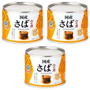마루하니치로 미소된장 고등어 통조림, 190g, 3개