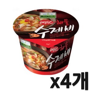 칠갑농산 해물수제비 매운맛, 173g, 4개
