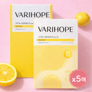 베리홉 비타에이징 퓨어씨 마스크팩, 5개입, 1개
