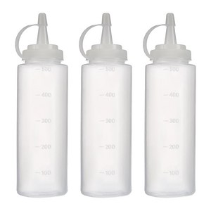 제로리빙 잘라쓰는 말랑 뾰족캡 오일 소분 공병, 500ml, 3개