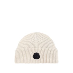 몽클레르 로고 패치 골지 비니