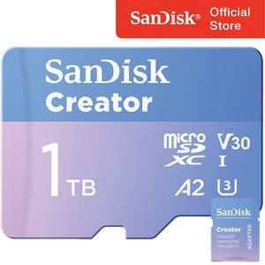 샌디스크 크리에이터 마이크로 SD카드 액션캠 블랙박스 카메라 메모리