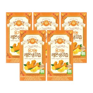 홀베리 그대로 짜낸 유기농 레몬 생강즙 14p, 210g, 5개