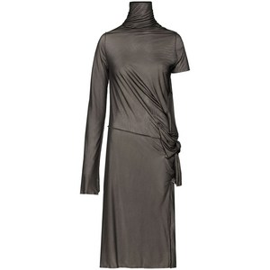 메종 마르지엘라 비대칭 주름 미디 드레스, 블랙계열, Italy 40(KR 55)