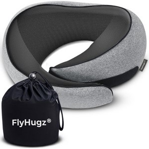 여행용 베개 목베개 FlyHugz 목 여행 비행기에서 편안함을 위한 메모리 폼 자동차 탑승 가정용 컴팩트하고 인체공학적인 디자인 성인과 어린이에게 이상적입니다