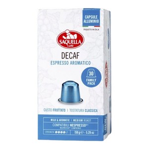 사켈라 네스프레소 호환 가능 디카페인 에스프레소 아로마티코 미디엄 로스트 캡슐 커피, 5g, 30개입, 1개