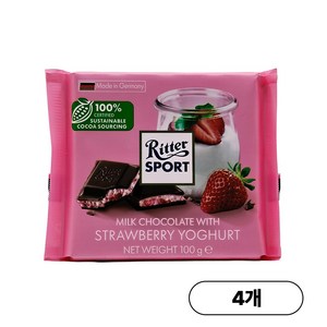 리터스포트 딸기요거트 초콜릿, 100g, 4개