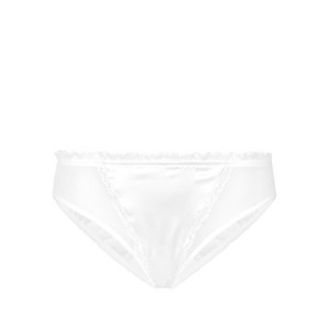 돌체앤가바나 러플 트리밍 스트레치 실크 팬티, 화이트계열, Italy 4