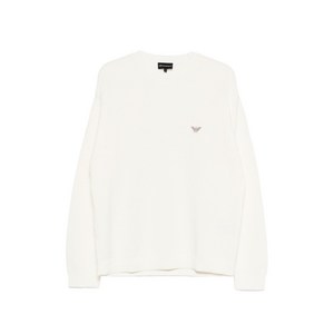 엠포리오아르마니 로고 패치 스웨터, 화이트계열, Standard M(KR 100)