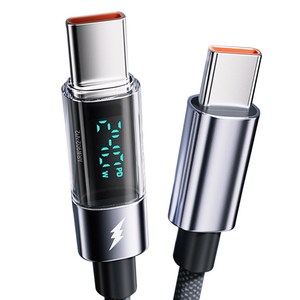 240w C타입 케이블 C to C 초고속 충전 고강도 패브릭 5A PD LED 디스플레이 케이블