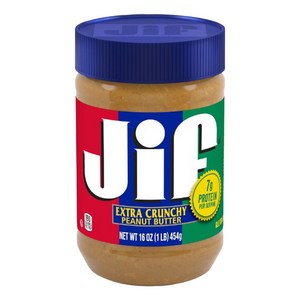 Jif 크런치 땅콩버터, 454g, 5개