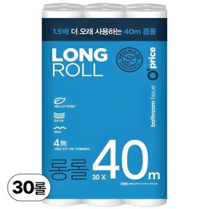 오프라이스 롱롤 3겹 화장지 40m, 40m, 30롤, 1개