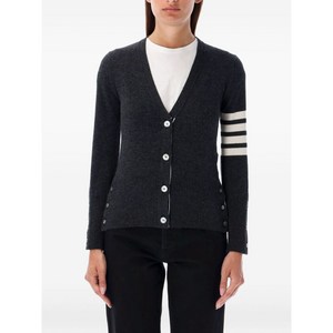 톰 브라운 classic V-neck cashmere cardigan, 그레이계열, Italy 44(KR 77)