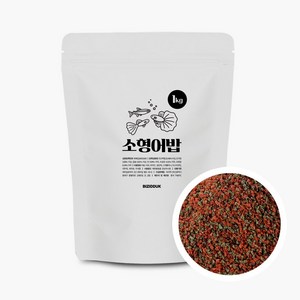 비지떡 소형어밥 1kg 3500ml 구피 열대어 네온 먹이, 1개, 3.5L