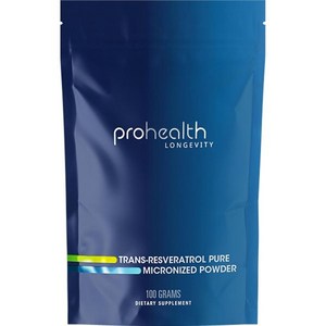 PoHealth 장수 벌크 트랜스 레스베라트롤 파우더 100g 순수 의약품 등급 스쿱당 1000mg 우수한 흡수성 및 생체이용률, 1개