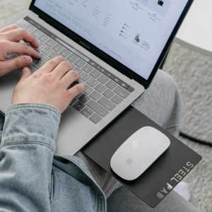 노트북 부착형 마우스패드 스틸패드 STEELPAD 모터싱스 LG그램 삼성노트북 맥북, 블랙, 1개