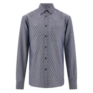 페라가모 모노그램 버튼다운 셔츠, 블루계열, L(KR 41)