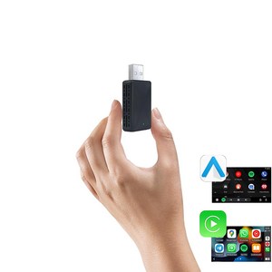 프리라이프 2in1 초소형 무선 차량 카플레이 동글 안드로이드 오토 카플레이어 호환