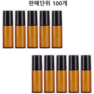 모든유통 갈색 롤온 향수 공병 5ml 아로마 공병 100개묶음, 100개