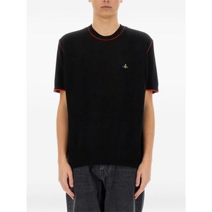 비비안웨스트우드 알렉스 콘트라스트 스티치 반소매 티셔츠